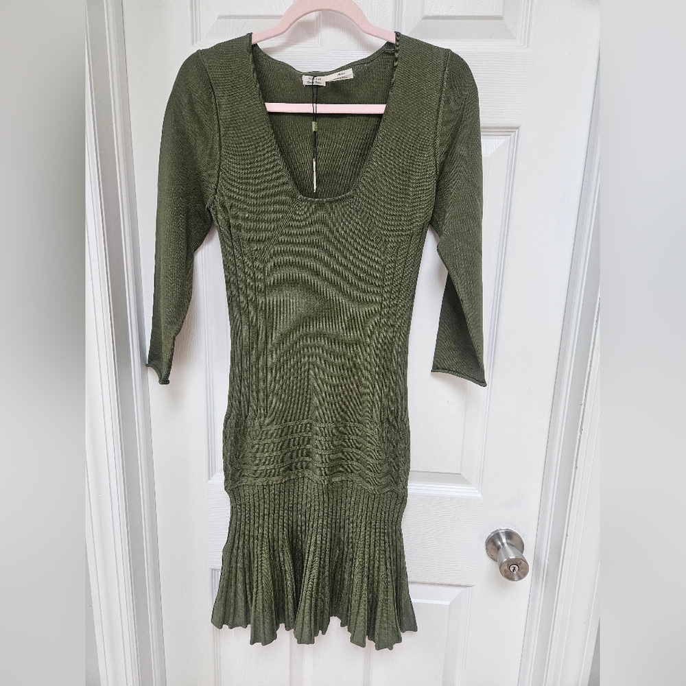 Leon max army green mini dress size medium